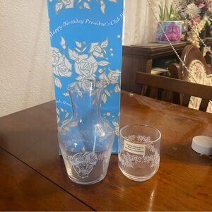 Small Glass Pitcher & Cup